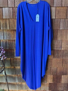 NWT Universal Standard Iconic Long Sleeve V-Neck Geneva Dress in Blue Women's 26